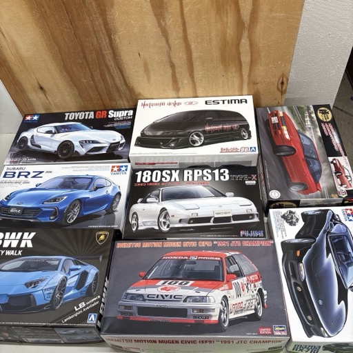 タミヤ フジミ など プラモデル 未組立 車 スカイライン フェラーリ RX-7 R1 他 8点 まとめて